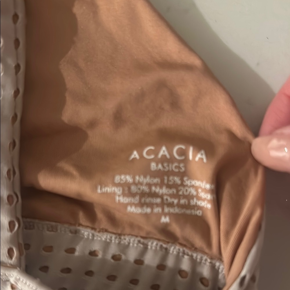 Vintage Acacia Swimwear Dubai Mesh Top, Beige Sle… - image 3